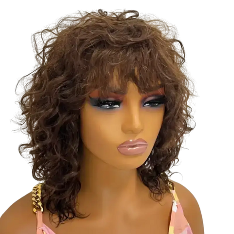 Darlene | Luxe Human Hair Curly Wig – Medium Length Deep Wave Perfection Wigs LE' HOST HAIR & WIGS