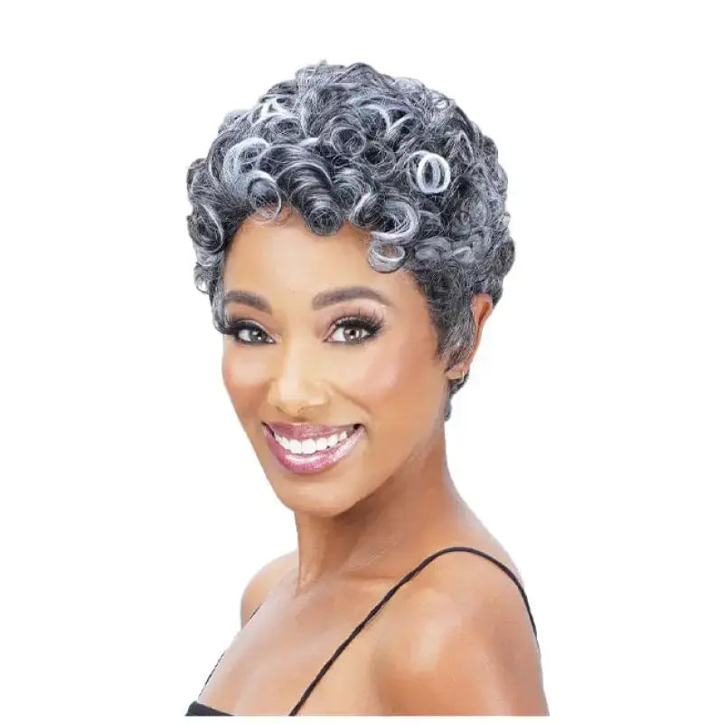    Athena | Curly Bob Cut Cap Wig – Premium Synthetic Full Wig wig LE' HOST HAIR & WIGS