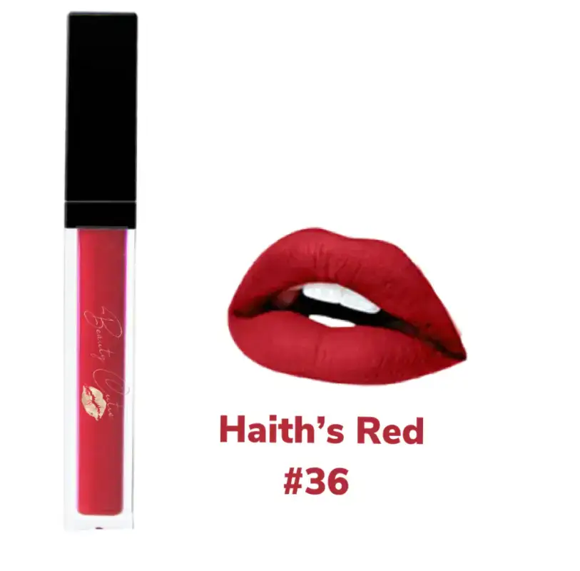 36 Haith's Red   725 - PREMIUM BEAUTY CUTIE MATTE LIP COLORS 1-36 Makeup LE' HOST HAIR & WIGS