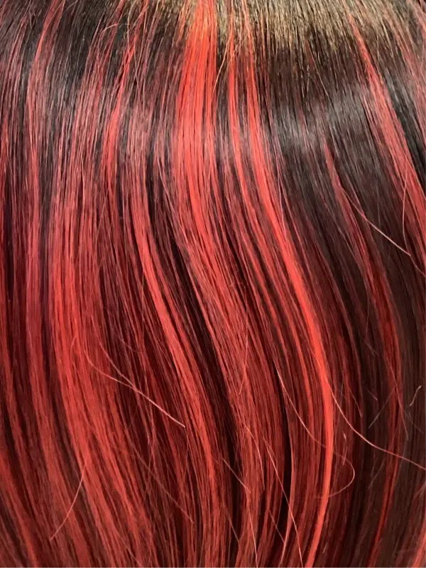 Ombre Red Velvet   SHAREE' | Mid length layered Bob w/ Center part wig Le'Host Hair & Wigs