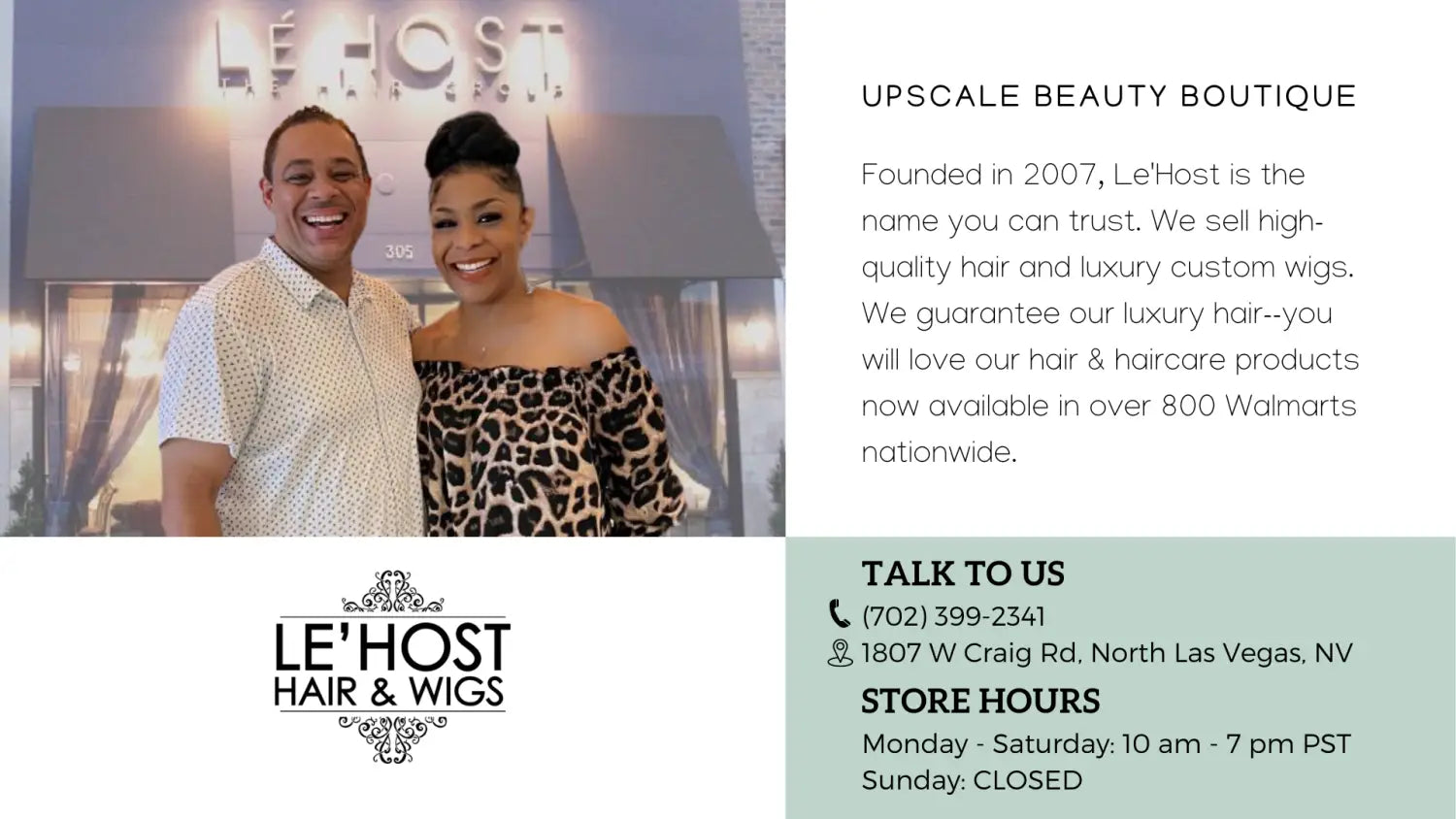 Le'Host Hair & Wigs Contact Us