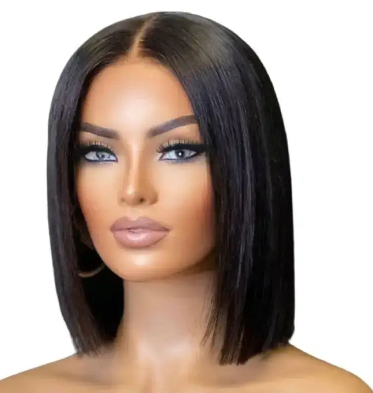 Sleek bob human hair wig for a timeless and chic look, made from 100% natural human hair, easy to style and maintain.