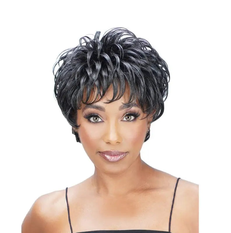 ATHENA 202 | SYNTHETIC FULL CAP WIG SHORT SPIKES wig LE' HOST HAIR & WIGS   
