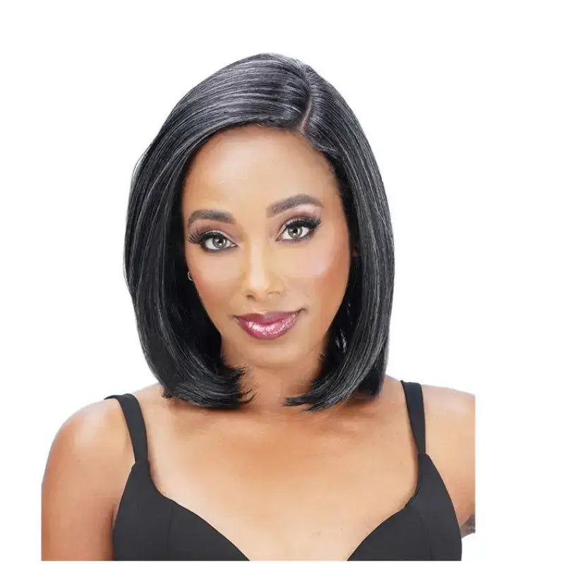 ATHENA 304 Synthetic Lace Part Wig with Left Part Bob Cut – Natural Look
