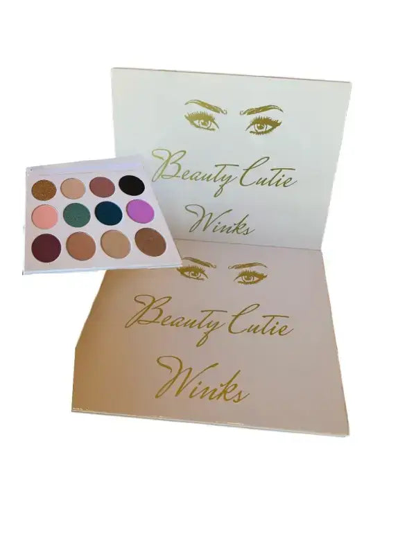    BEAUTY CUTIE WINKS LARGE 12 COLOR PALETTES Makeup LE' HOST HAIR & WIGS