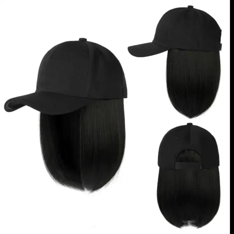 BLACK 1B 10" BOB BALL CAPS Wig Ball Cap LE' HOST HAIR & WIGS