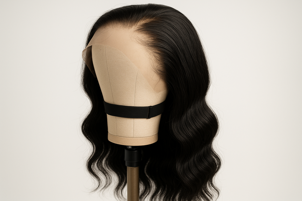 Brenda wig This 13x5 lace frontal comes with a band and features a 6-inch body wave length, offering a natural and versatile look.

Color: 1B-Off Black