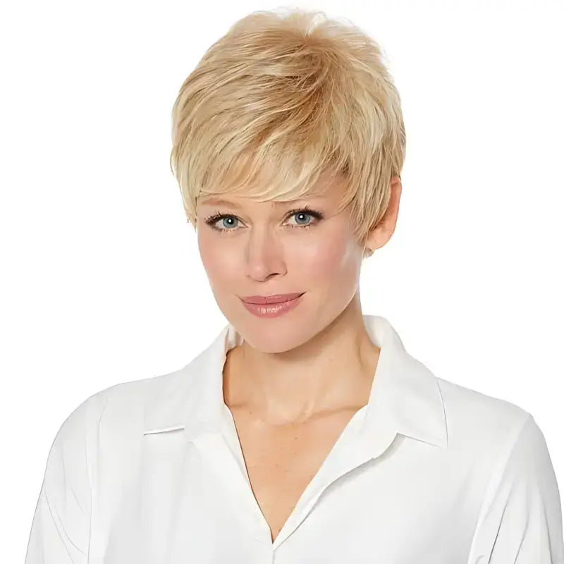 EG Rejoice Wig in Dark Blonde – Natural-Looking Pixie Cut with Heat-Friendly Synthetic Hair