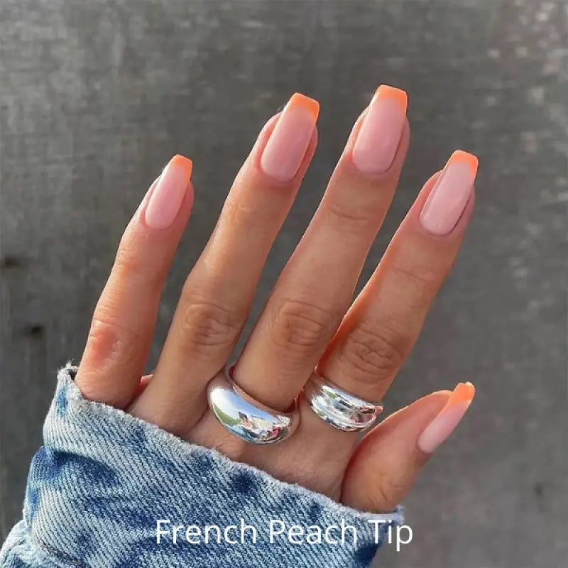 French Peach Tip   FINGER NAIL TIPS Nails LE' HOST HAIR & WIGS