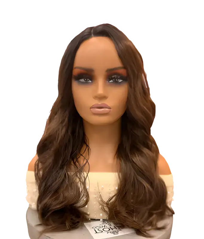 Hymarra Synthetic Long Wig with Voluminous S-Shaped Waves in 1B Off-Black