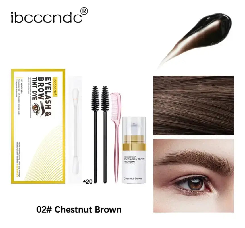 Medium Chestnut Brown   Eyebrow and Lash Tint  LE' HOST HAIR & WIGS