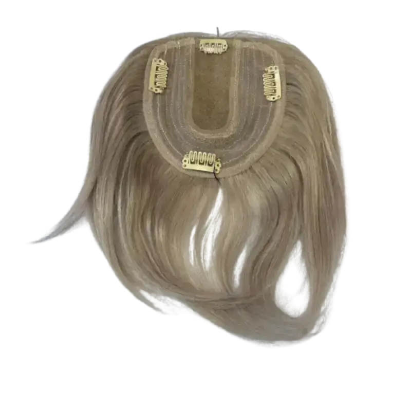 Blonde hair extension on a white background