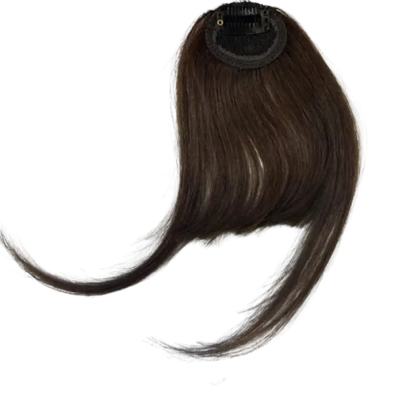Brown hair extension on a white background