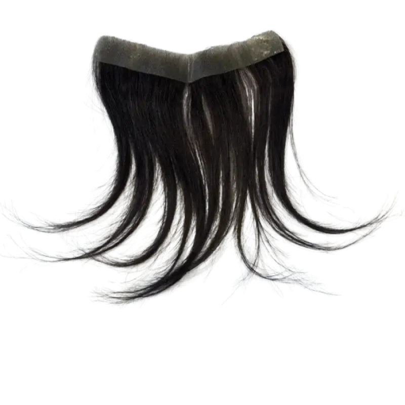 Black hair extensions on a white background