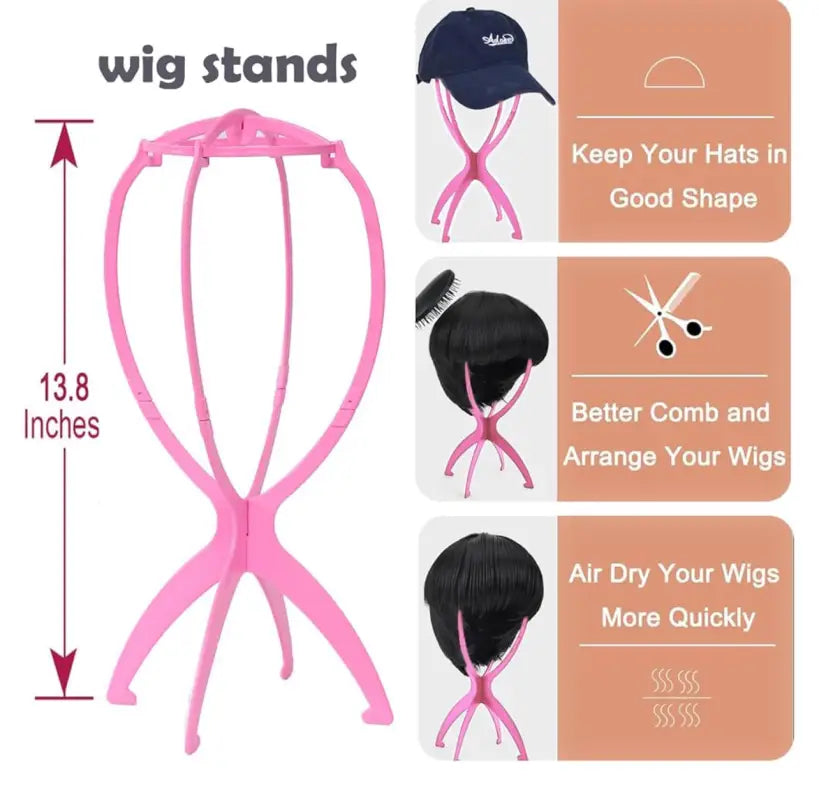 Traveling Wig Headstand | Portable Durable & Collapsible Wig Holder