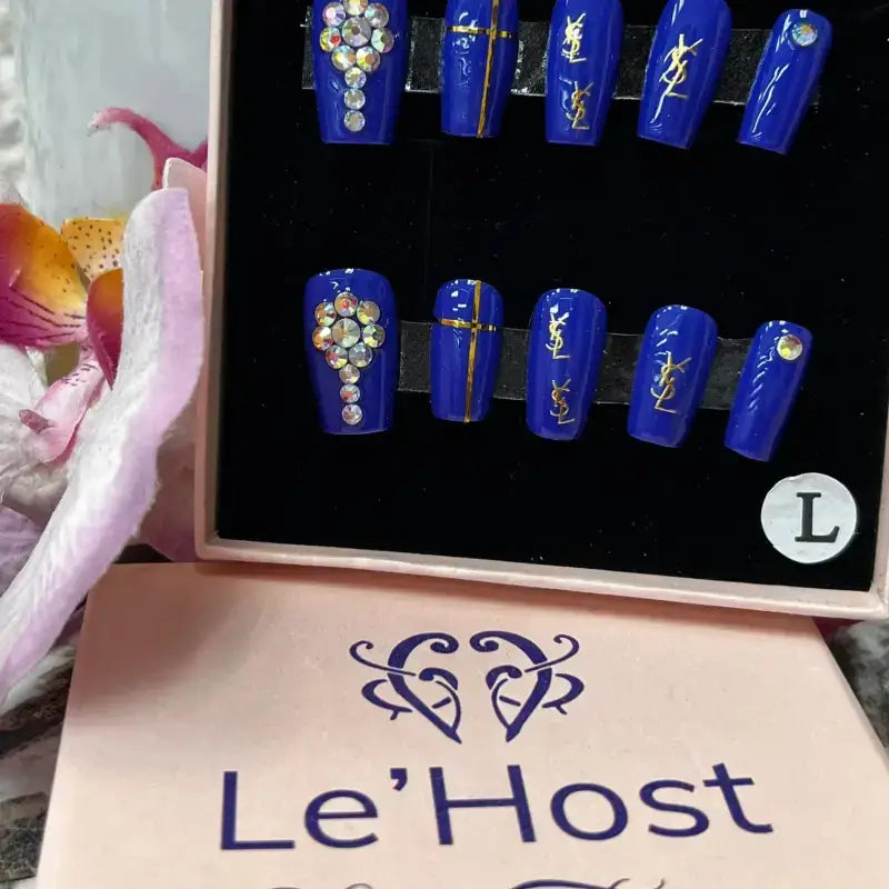 YVES SAINT LAURENT Large  DESIGNER SHORT CUSTOM GEL NAILS Nails LE' HOST HAIR & WIGS